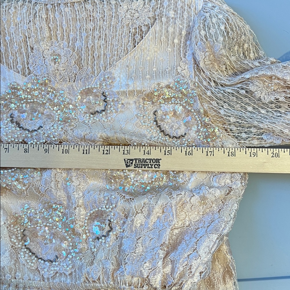 Rina diMontella Gold Long Sleeve Dress - Picture 8 of 8